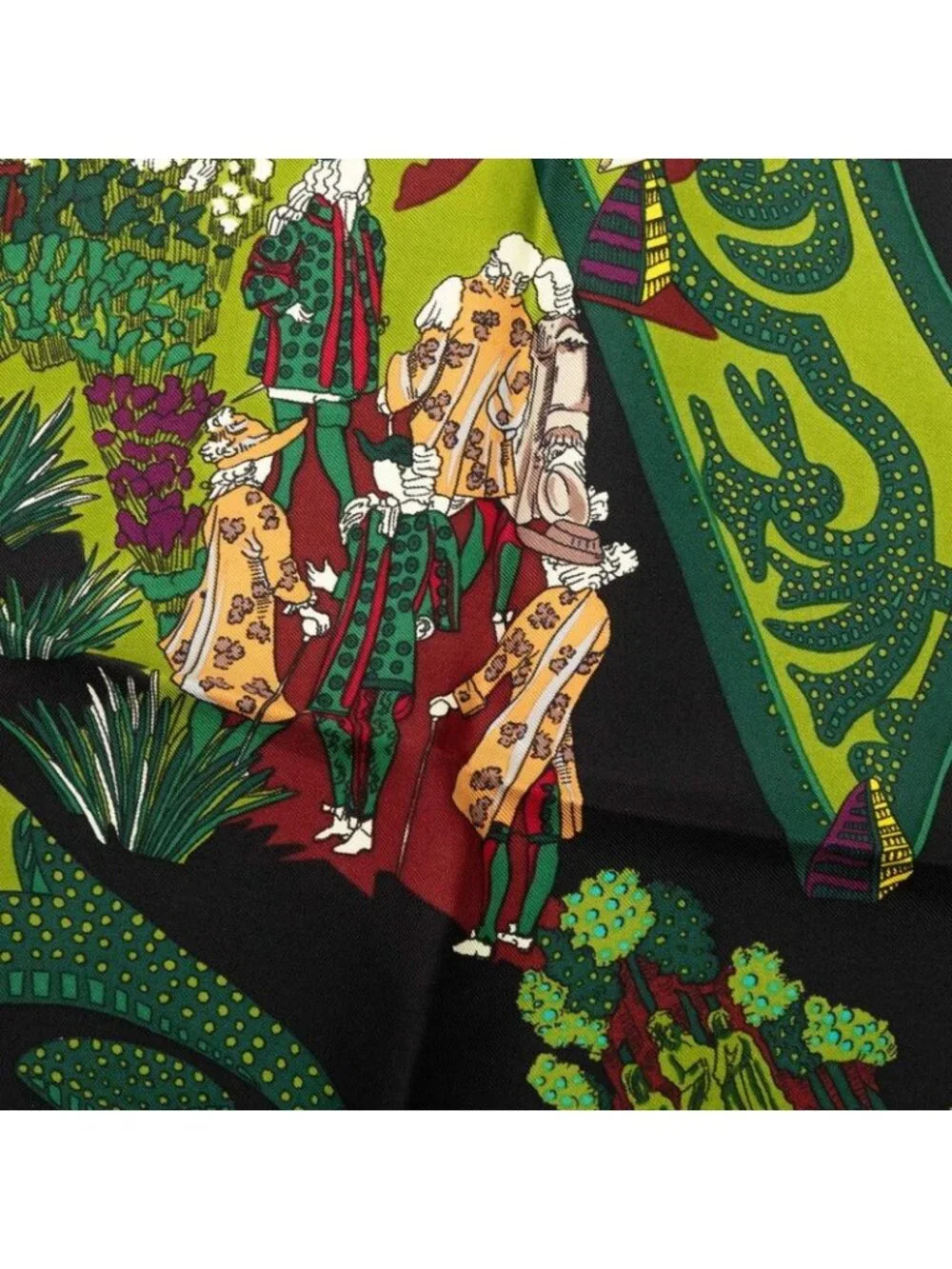 Hermes Carre 90 le Paradis du Roy Scarf Multicolor Silk
